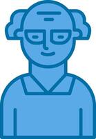 Scientist Filled Blue  Icon vector