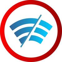 Disconnected Flat Gradient  Icon vector