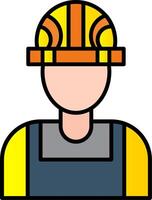 Builder Male Line Filled Gradient  Icon vector