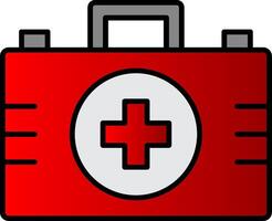 First Aid Kit Line Filled Gradient  Icon vector