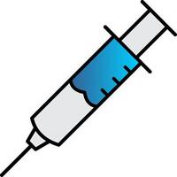 Injection Line Filled Gradient  Icon vector