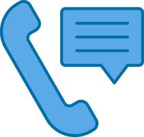 Helpline Filled Blue  Icon vector