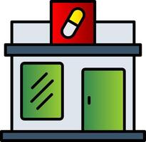 Pharmacy Line Filled Gradient  Icon vector