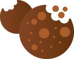 Cookies Flat Gradient  Icon vector