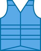 Vest Filled Blue  Icon vector