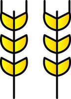 Wheat Line Filled Gradient  Icon vector