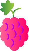 Raspberries Flat Gradient  Icon vector