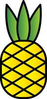 Pineapple Line Filled Gradient  Icon vector