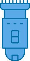 Shaving Machine Filled Blue  Icon vector