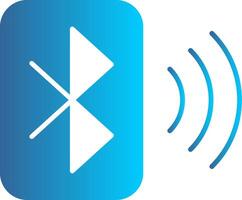 Bluetooth plano degradado icono vector