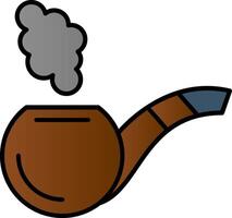 Smoking Pipe Line Filled Gradient  Icon vector