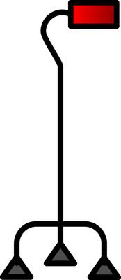 Walking Stick Line Filled Gradient  Icon