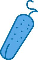 Pickle Filled Blue  Icon vector