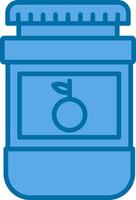 Jam Filled Blue  Icon vector