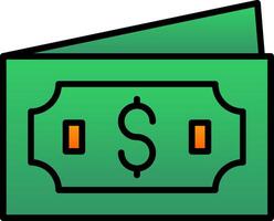 Money Line Filled Gradient  Icon vector