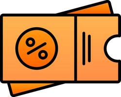 Voucher Line Filled Gradient  Icon vector