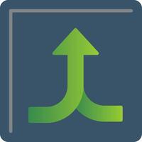 Split Flat Gradient  Icon vector