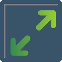 Resize Flat Gradient  Icon vector