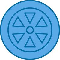 Wheel Filled Blue  Icon vector