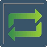Repeat Flat Gradient  Icon vector