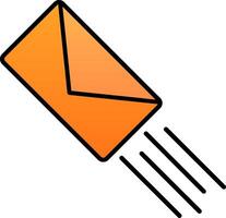 Express Mail Line Filled Gradient  Icon vector