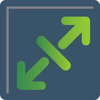 Expand Flat Gradient  Icon vector