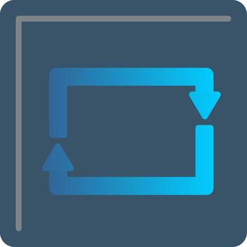 Rectangular Arrow Flat Gradient  Icon vector