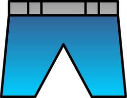 Shorts Line Filled Gradient  Icon vector