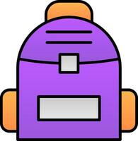 Backpack Line Filled Gradient  Icon vector