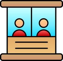 Ticket Box Line Filled Gradient  Icon vector