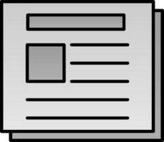 Newspaper Line Filled Gradient  Icon vector