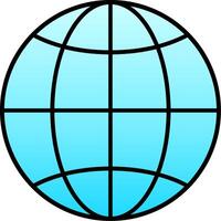 Worldwide Line Filled Gradient  Icon vector