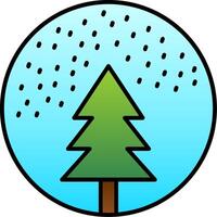 Snow Globe Line Filled Gradient  Icon vector