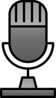 Microphone Line Filled Gradient  Icon vector