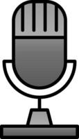 Microphone Line Filled Gradient  Icon vector