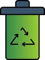 Garbage Line Filled Gradient  Icon vector