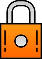 Padlock Line Filled Gradient  Icon vector
