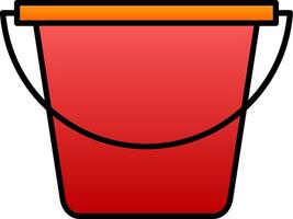 Bucket Line Filled Gradient  Icon vector