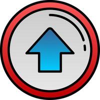 Upload Line Filled Gradient  Icon vector