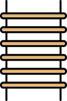 Step Ladder Line Filled Gradient  Icon vector
