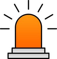 Siren Line Filled Gradient  Icon vector
