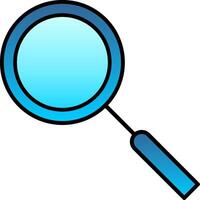 Magnifying Glass Line Filled Gradient  Icon vector