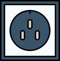 Socket Line Filled Gradient  Icon vector