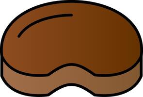 Steak Line Filled Gradient  Icon vector