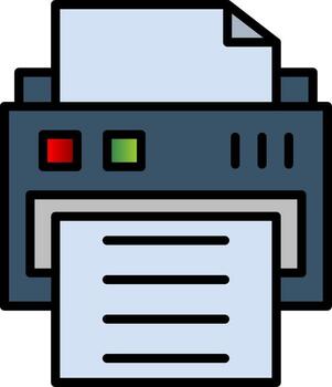 Printer Line Filled Gradient  Icon vector