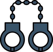 Handcuffs Line Filled Gradient  Icon vector