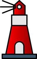 Lighthouse Line Filled Gradient  Icon vector