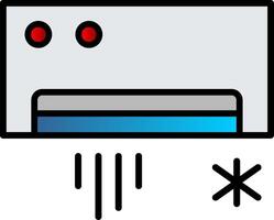 Air Conditioning Line Filled Gradient  Icon vector