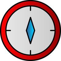 Compass Line Filled Gradient  Icon vector