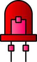 Diode Line Filled Gradient  Icon vector